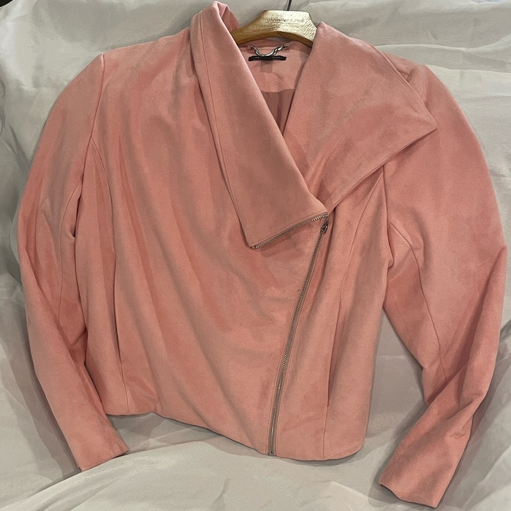 Halston Women's Pink Suede Jacket